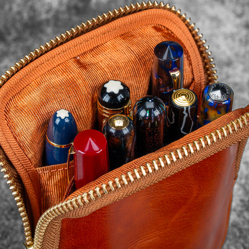 Galen Leather Galen Leather x Nock Co. Sinclair Pen Case Deep Cognac