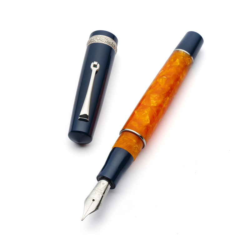 Dolcevita Leonardo x Dolcevita Momento Zero Fountain Pen Siren & Rhodium