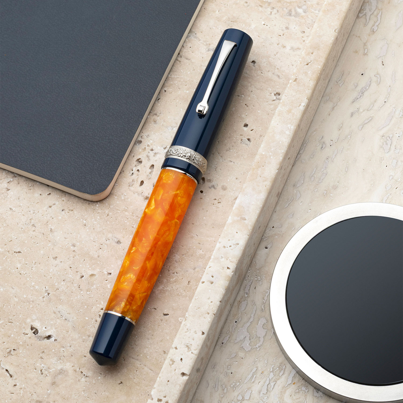 Dolcevita Leonardo x Dolcevita Momento Zero Fountain Pen Siren & Rhodium