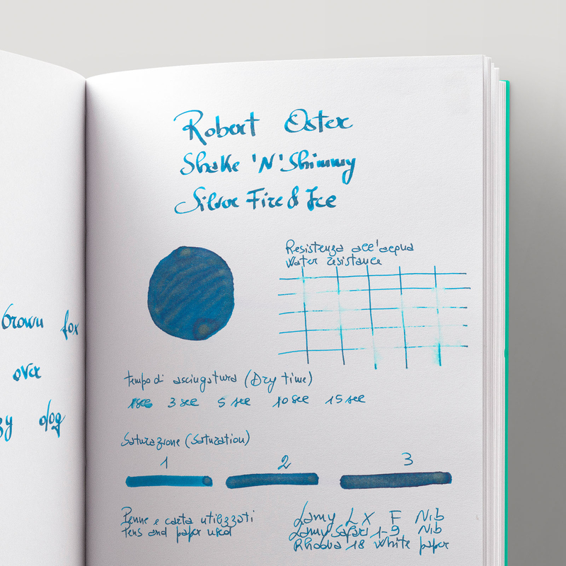 Robert Oster Shake 'N' Shimmy Silver Fire and Ice Ink Bottle 50ml