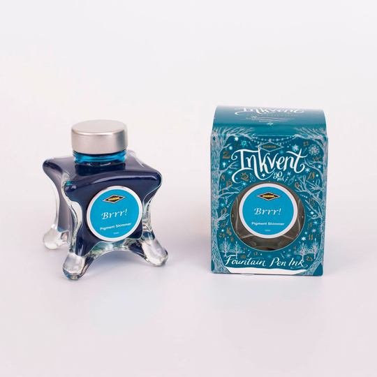 Diamine Inkvent Brrr! Inchiostro 50 ml Teal Edition Pigment Shimmer