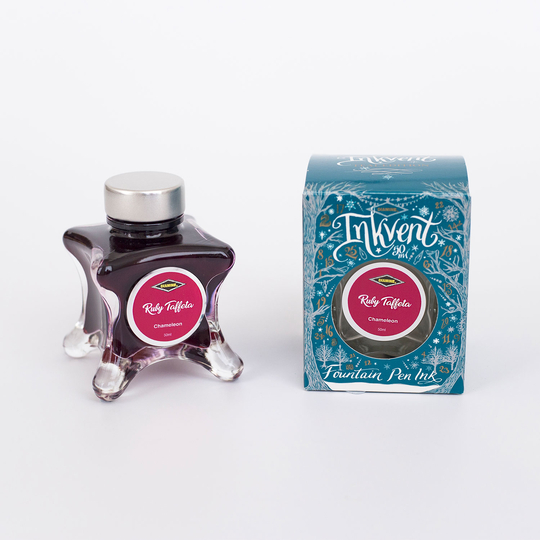 Diamine Inkvent Ruby Tafetta Ink Bottle 50 ml Teal Edition Chameleon