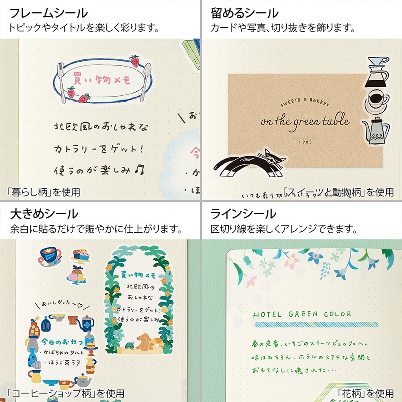 Midori Midori Yuru Log Decoration Stickers 2 Sheets Daily Life
