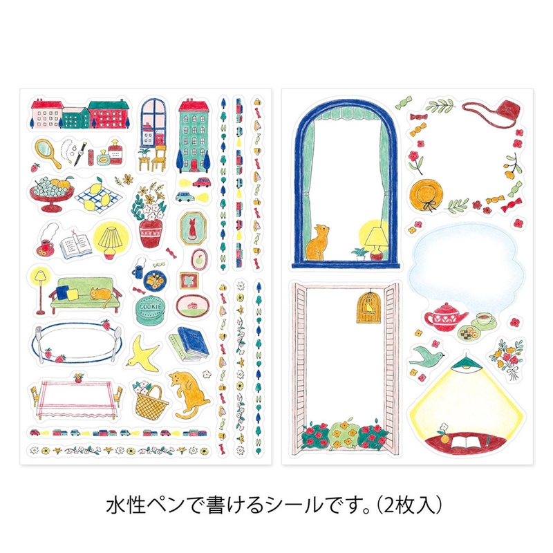 Midori Midori Yuru Log Adesivi Decorativi 2 Fogli Daily Life