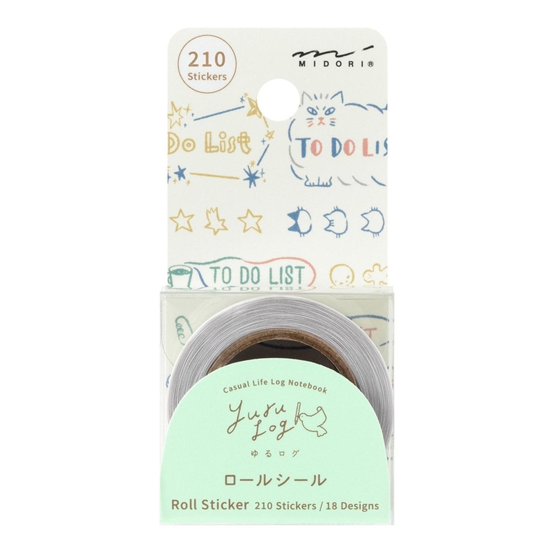 Midori Midori Yuru Log Roll Sticker List