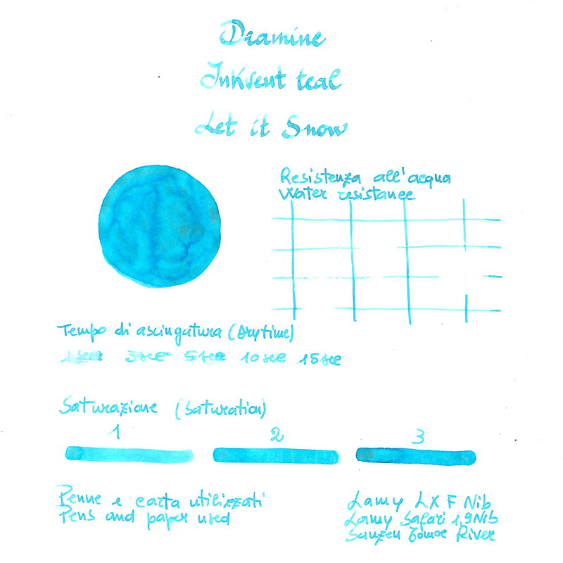Diamine Diamine Inkvent Let it Snow Inchiostro 50 ml Teal Edition Chameleon