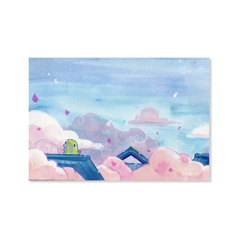 Esterbrook Esterbrook x Sakuradragon Set of 3 Postcards Sakura Street