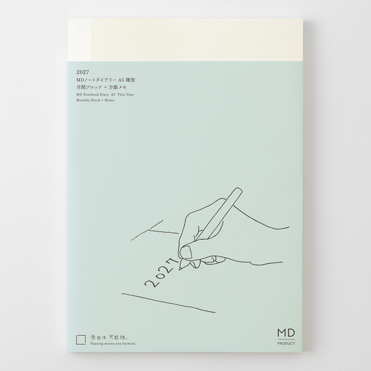 MD Notebook Diary 2027 Weekly A5 Thin