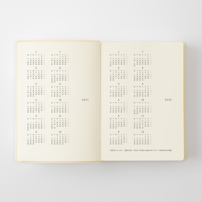MD Paper MD Notebook Diary 1 day 1 page 2027 Daily A6