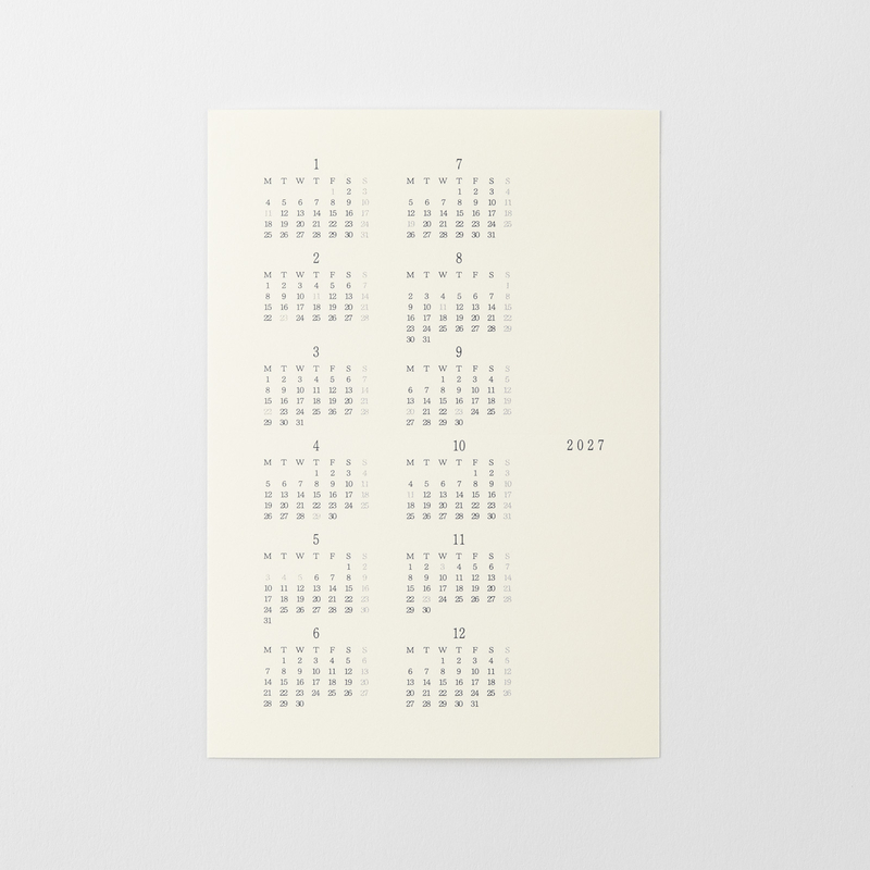 MD Paper MD Diary Sticker -S- Agenda 2027 Mensile Adesiva