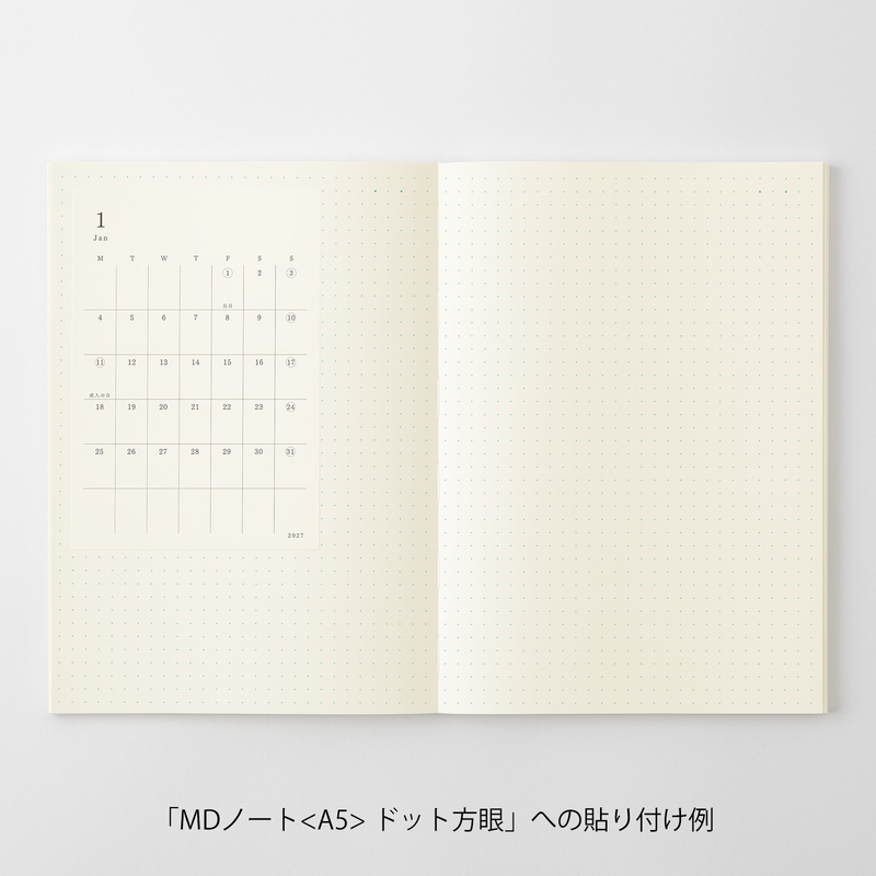 MD Paper MD Diary Sticker -S- Agenda 2027 Mensile Adesiva