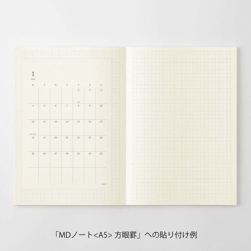MD Paper MD Diary Sticker -M- Agenda 2027 Mensile Adesiva