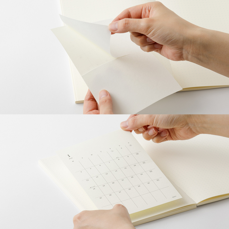 MD Paper MD Diary Sticker -M- Agenda 2027 Mensile Adesiva