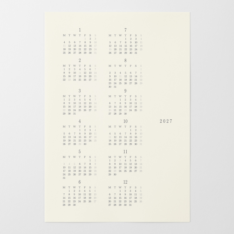 MD Paper MD Paper Diary Sticker 2027 -L-