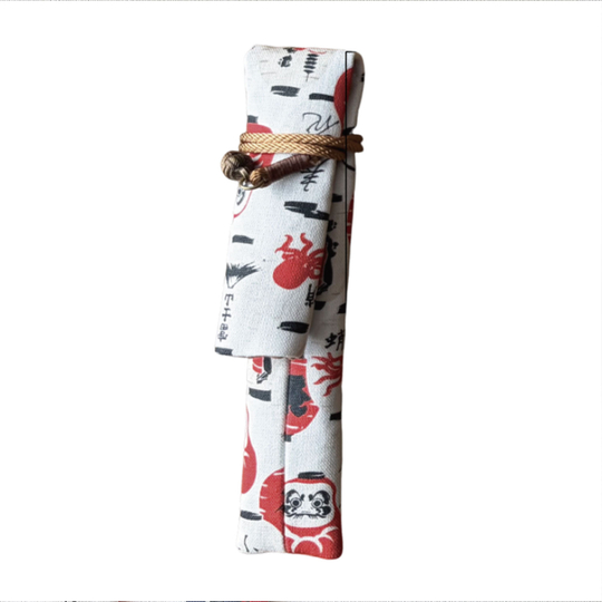 Kyoku Haku Kimono Portapenne 1 Posto Daruma Rice White