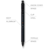Uni Uni Kuru Toga Metal Mechanical Pencil 0.5 mm Nocturne Black