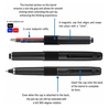 Uni Uni-ball Zento Signature 3 Color 0.38 mm Penna Multifunzione Silver