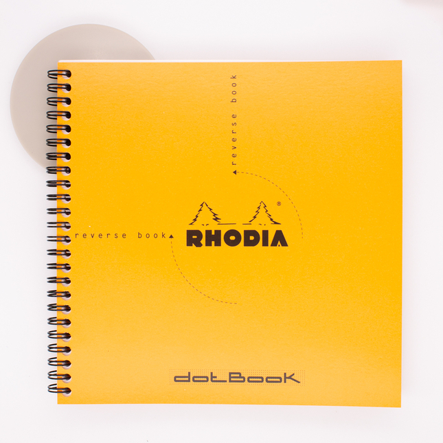 Rhodia Reverse Spiral Notebook Dot Orange