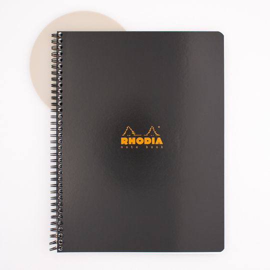 Rhodia Spiral Notebook A4+ Grid Black