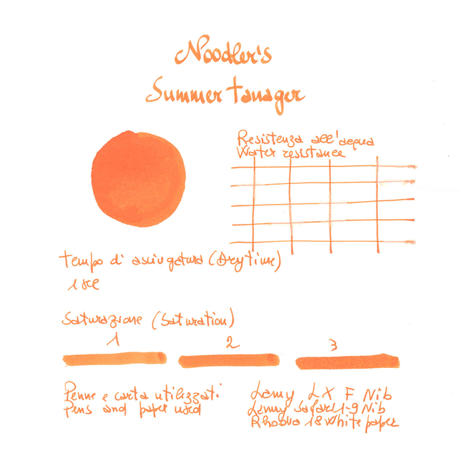Noodler's Summer Tanager Ink Bottle 3 oz
