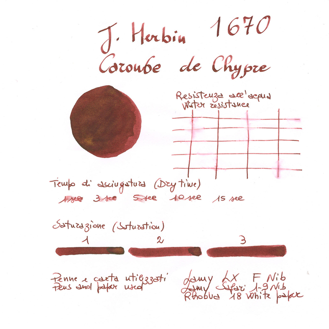 Herbin 1670 Caroube de Chypre Ink Bottle 50 ml