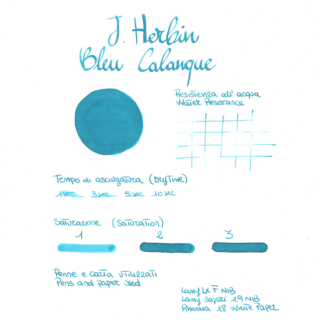 Herbin Bleu Calanque Inchiostro 30 ml