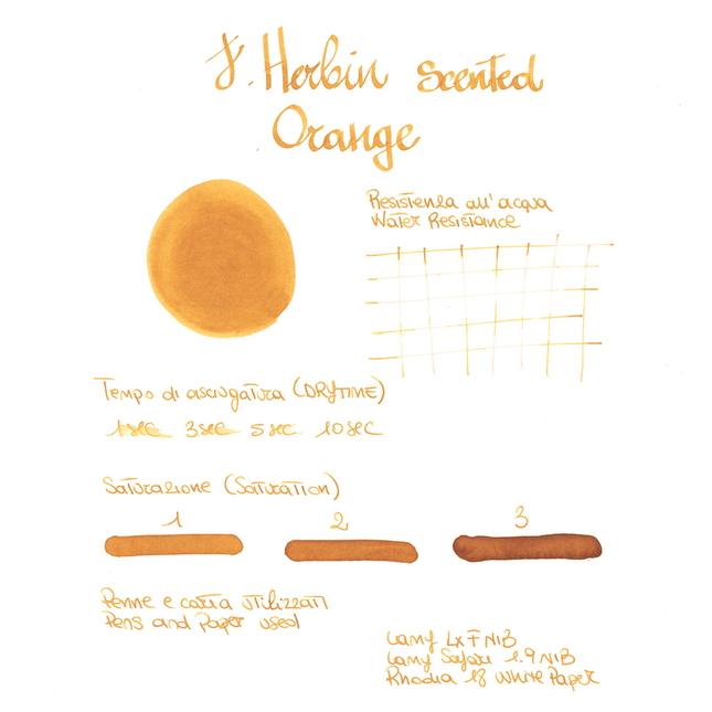 Herbin Orange Inchiostro profumato all'arancia 30 ml