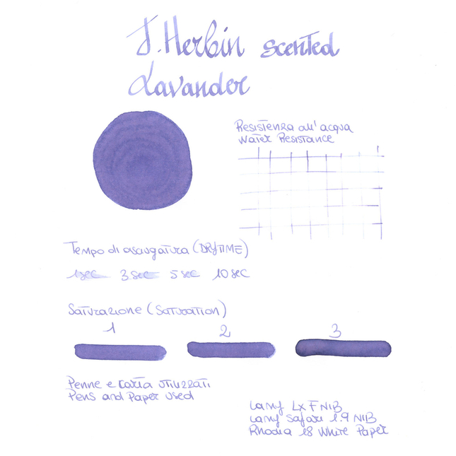 Herbin Lavender Inchiostro profumato alla lavanda 30 ml