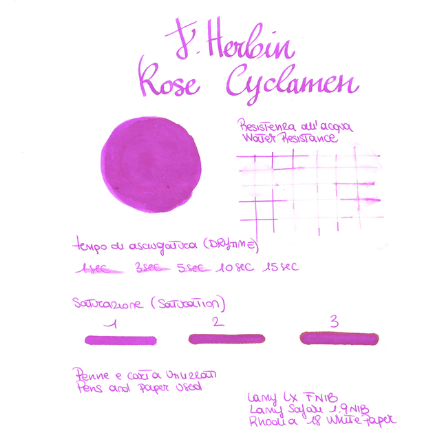 Herbin Rose Cyclamen Inchiostro 30 ml