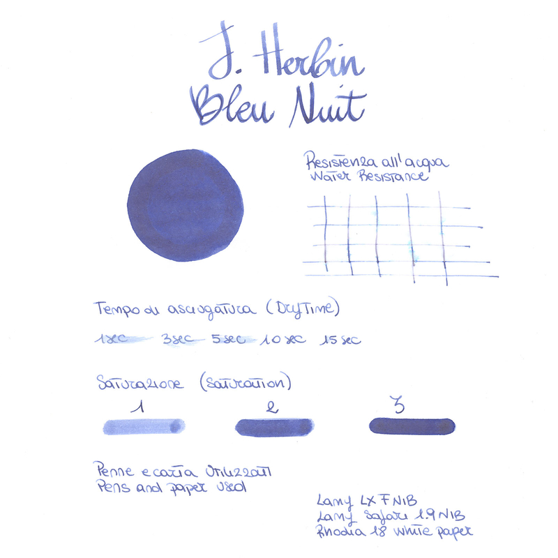 Herbin Bleu Nuit Ink Bottle 10 ml
