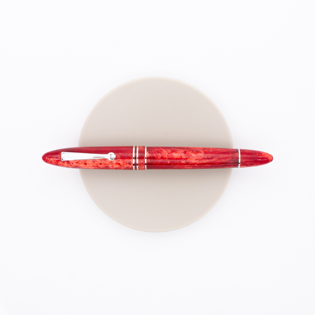 Leonardo Officina Italiana Furore Penna Stilografica Rosso Passione & Rodio