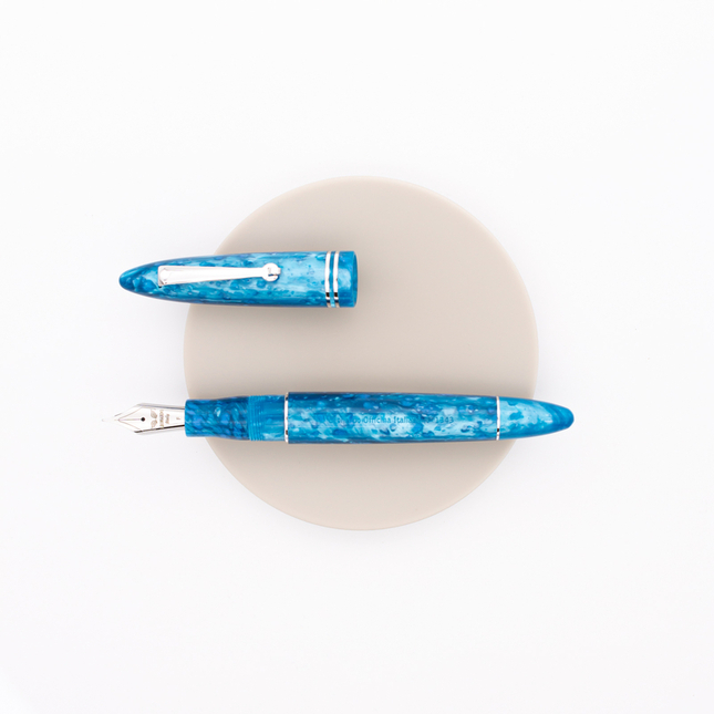 Leonardo Officina Italiana Furore Fountain Pen Blue Emerald & Rhodium
