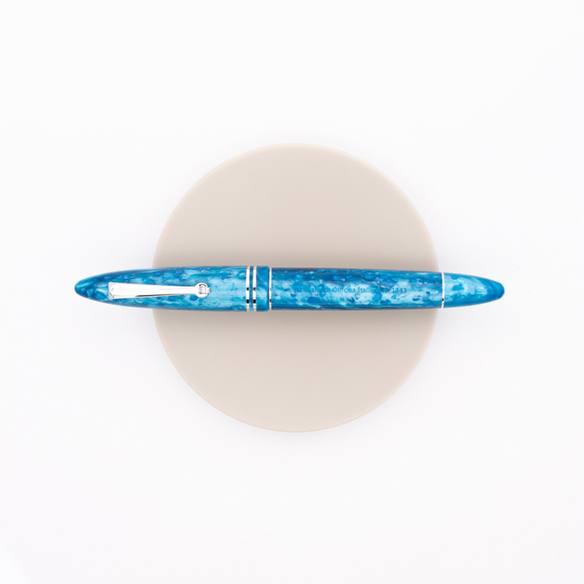 Leonardo Officina Italiana Furore Fountain Pen Blue Emerald & Rhodium