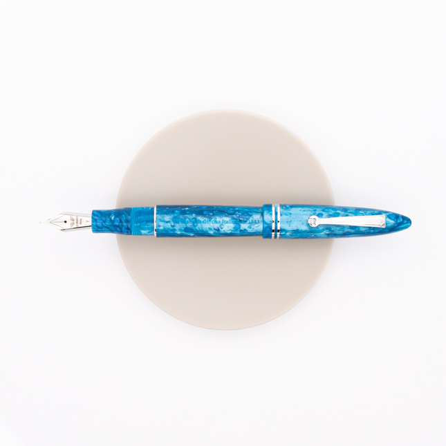 Leonardo Officina Italiana Furore Fountain Pen Blue Emerald & Rhodium