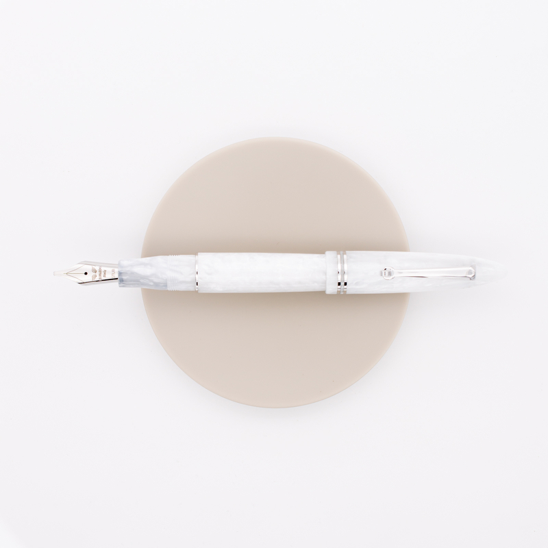 Leonardo Officina Italiana Furore Fountain Pen White Salt & Rhodium