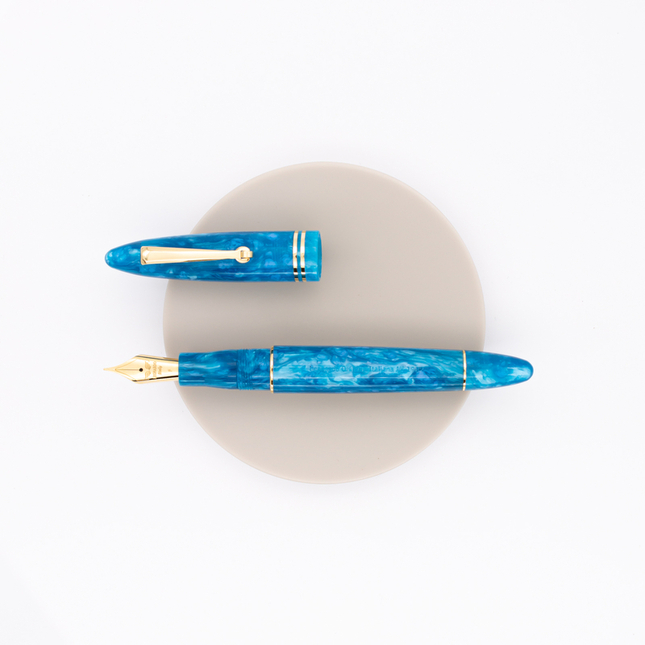 Leonardo Officina Italiana Furore Fountain Pen Blue Emerald & Gold