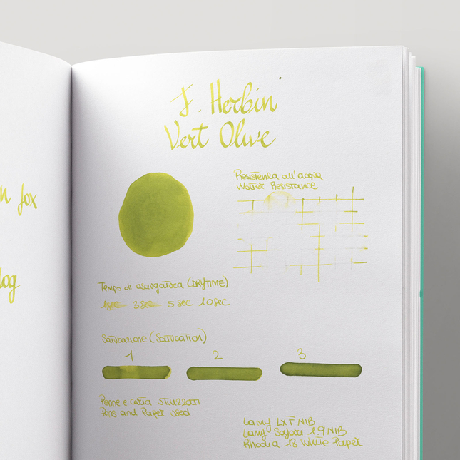 Herbin Vert Olive Ink Bottle 10 ml