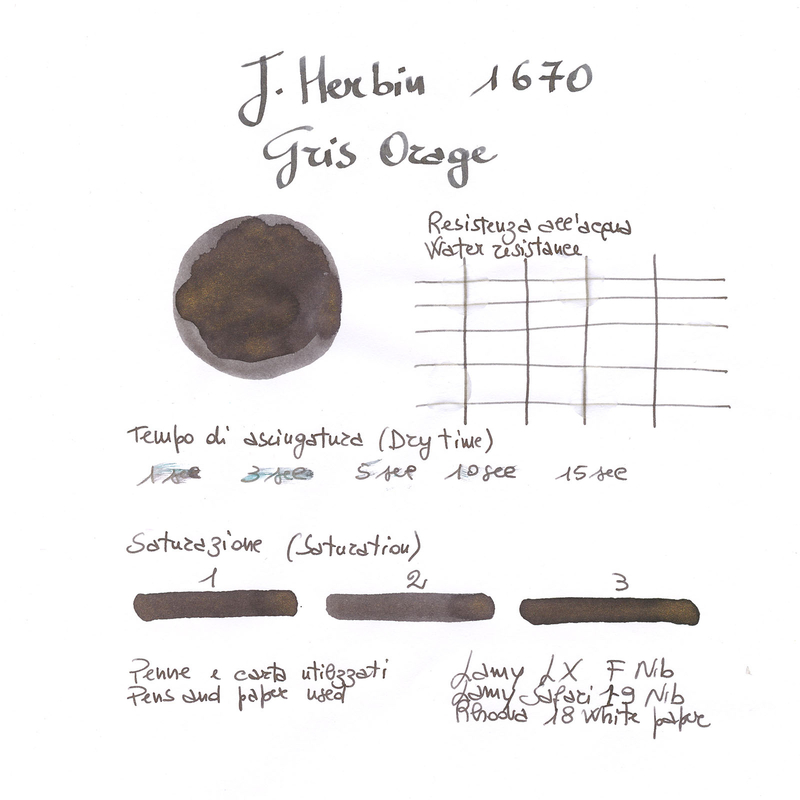 Herbin 1670 Stormy Grey (Gris Orage) Ink Bottle 50 ml