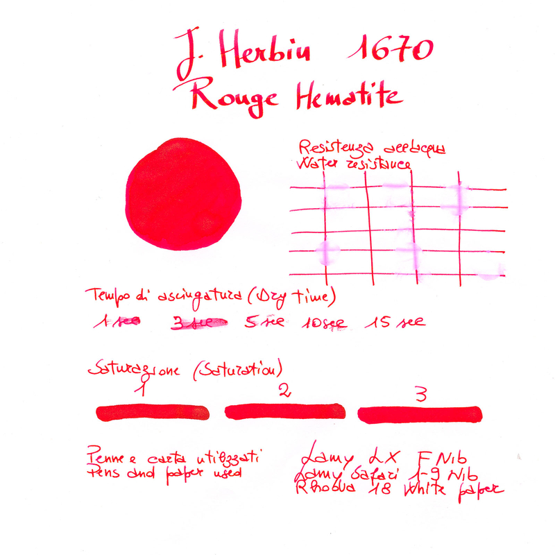 Herbin 1670 Rouge Hematite Inchiostro 50 ml