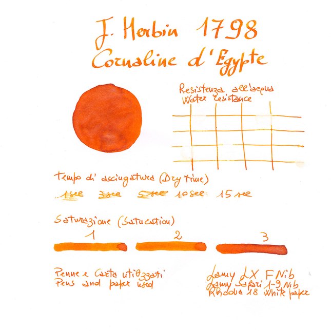 Herbin 1798 Cornaline d'Egypte Inchiostro 50 ml