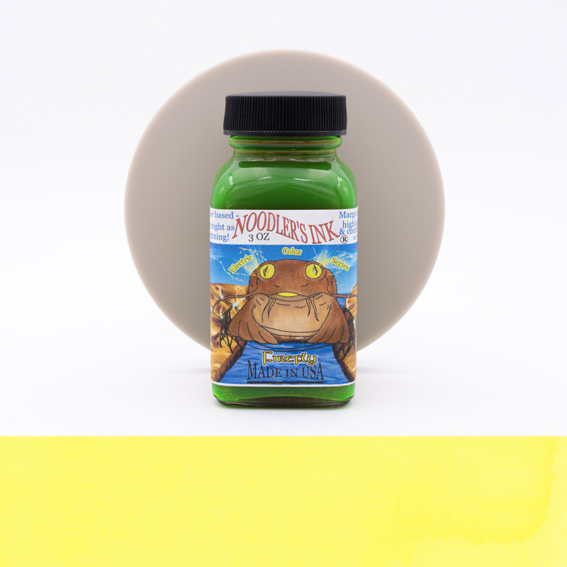 Noodler's Firefly Yellow HL Ink Bottle 3 oz
