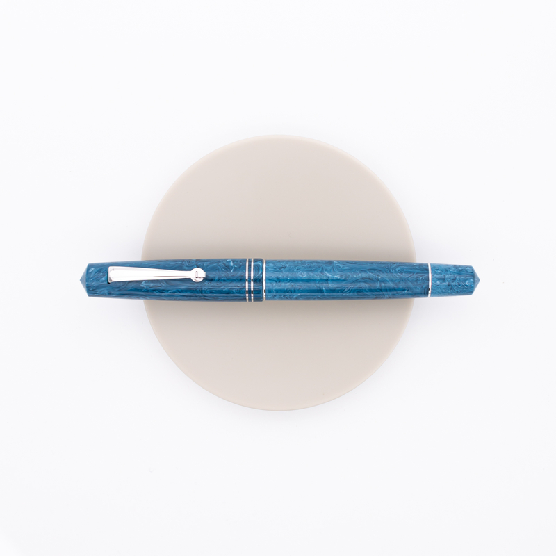 Leonardo Officina Italiana Momento Zero Fountain Pen Positano Blue & Rhodium