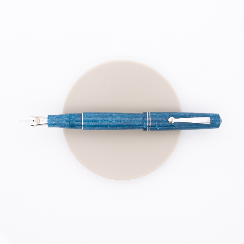 Leonardo Officina Italiana Momento Zero Fountain Pen Positano Blue & Rhodium