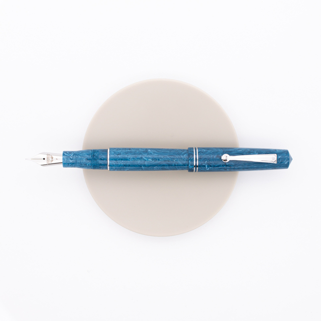 Leonardo Officina Italiana Momento Zero Fountain Pen Positano Blue & Rhodium