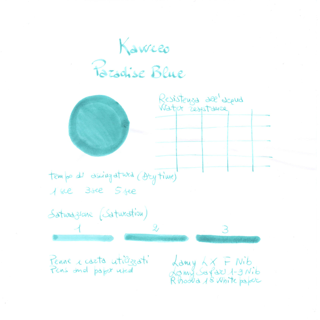Kaweco Paradise Blue 6 Ink Cartridges