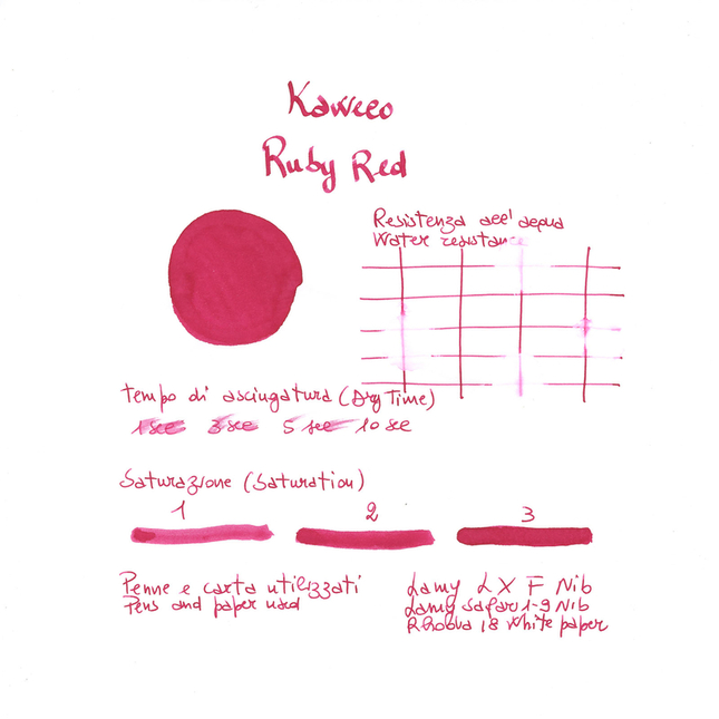 Kaweco Ruby Red 6 Ink Cartridges