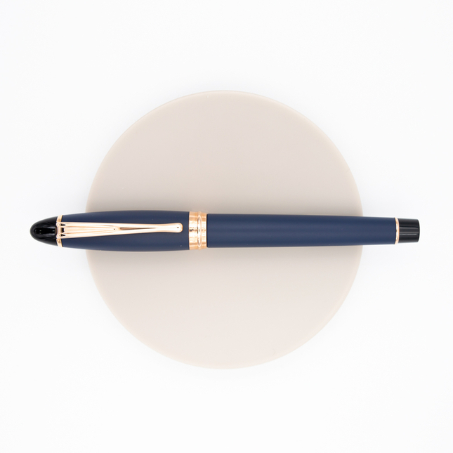 Aurora Ipsilon Satin Rollerball Pen Blue Rose Gold