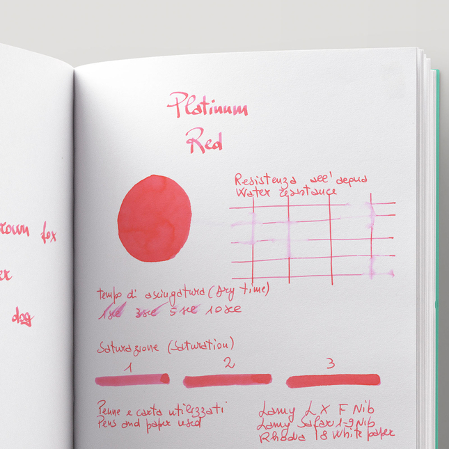Platinum Rosso Ink Bottle 60 ml