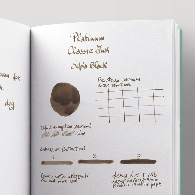 Platinum Classic Ink Sepia Black Inchiostro 60 ml