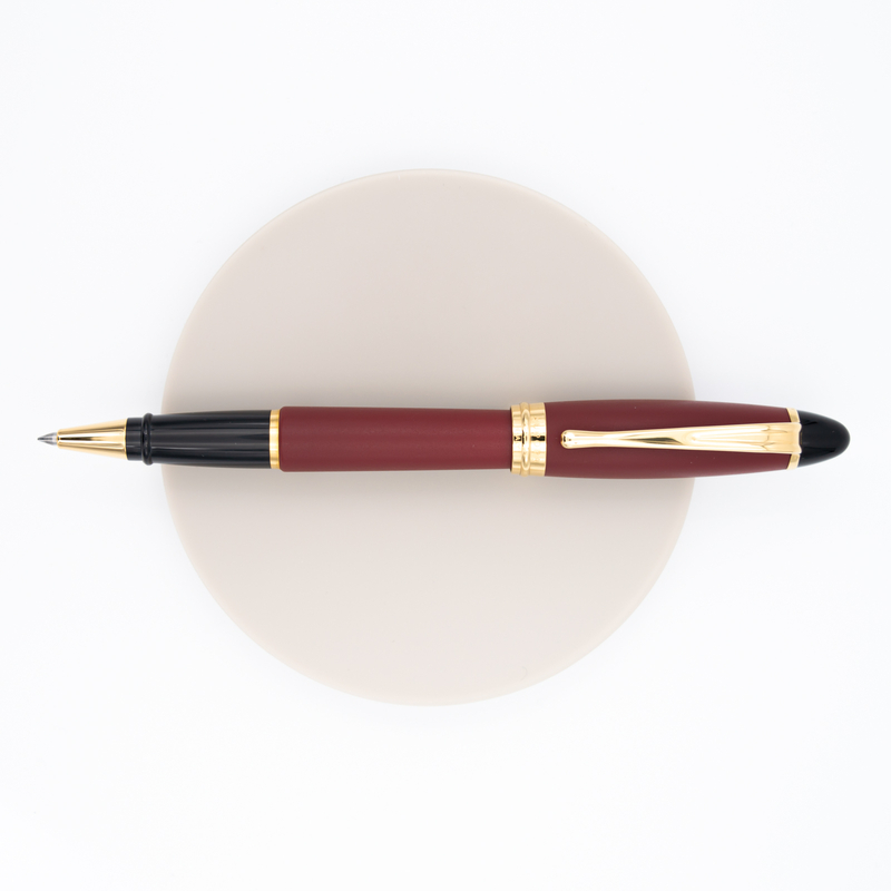 Aurora Ipsilon Satin Penna Roller Rossa Oro Rosa